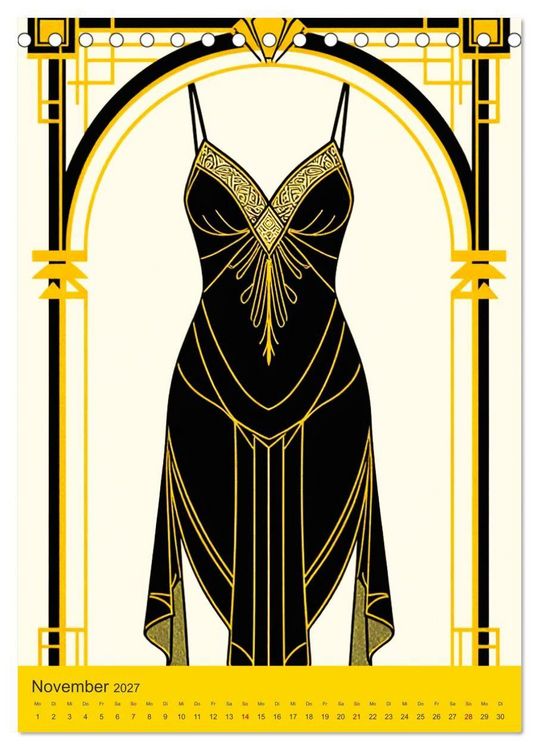 Produktbild: Art Deco Luxury &ndash; Golden Twenties (Tischkalender 2027 DIN A5 hoch), CALVENDO Monatskalender