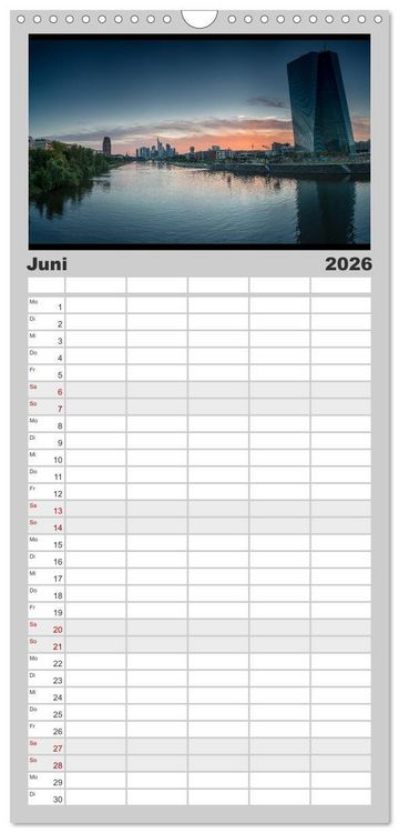 Produktbild: Familienplaner 2026 - Frankfurt am Main mit 5 Spalten (Wandkalender, 21 x 45 cm) CALVENDO