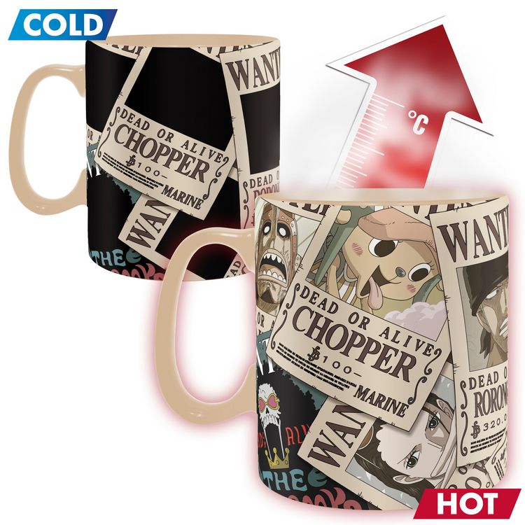 Produktbild: ONE PIECE - Mug Heat Change - 460 ml - Wanted - cardboard box