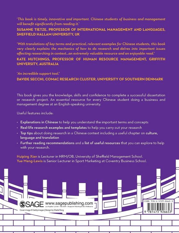 Produktbild: Business Research Methods for Chinese Students