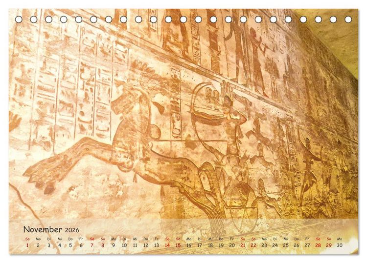 Produktbild: Zwischen Luxor und Abu Simbel - Eine Reise durch die Dynastien (Tischkalender 2026 DIN A5 quer), CALVENDO Monatskalender
