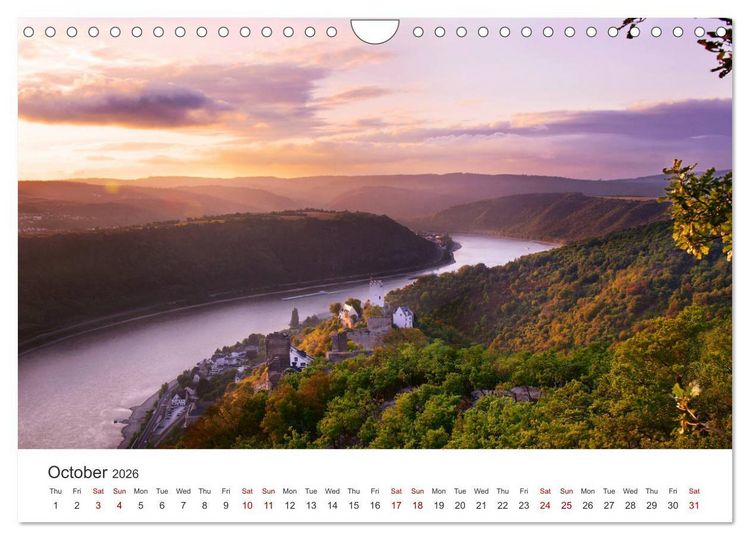 Produktbild: Rhine Valley and Castles (Wall Calendar 2026 DIN A4 landscape), CALVENDO 12 Month Wall Calendar