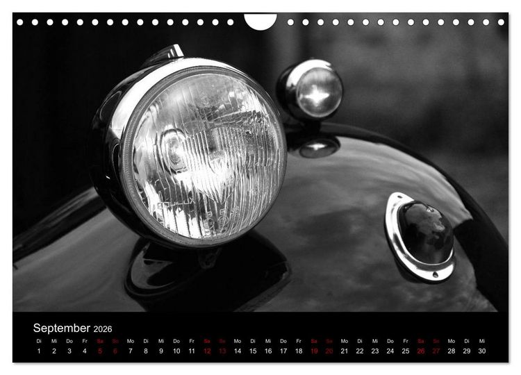 Produktbild: Citro&euml;n 11 CV Traction Avant in schwarzweiss (Wandkalender 2026 DIN A4 quer), CALVENDO Monatskalender