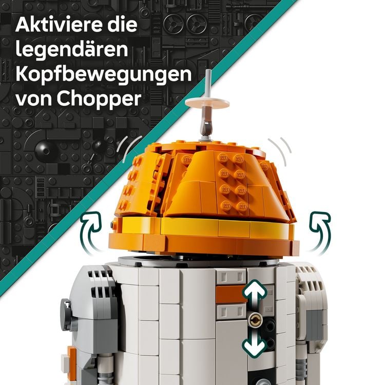 Produktbild: LEGO Star Wars 75416 Ahsoka Astromech-Droide Chopper (C1-10P) Figur