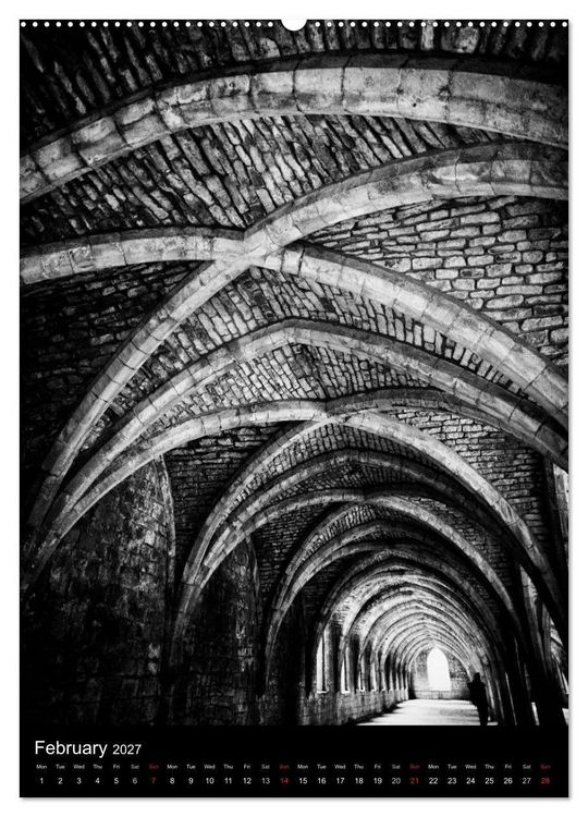 Produktbild: Journeys - Black & White (High Quality Premium Wall Calendar 2027 DIN A2 portrait),CALVENDO 12 Month Wall Calendar