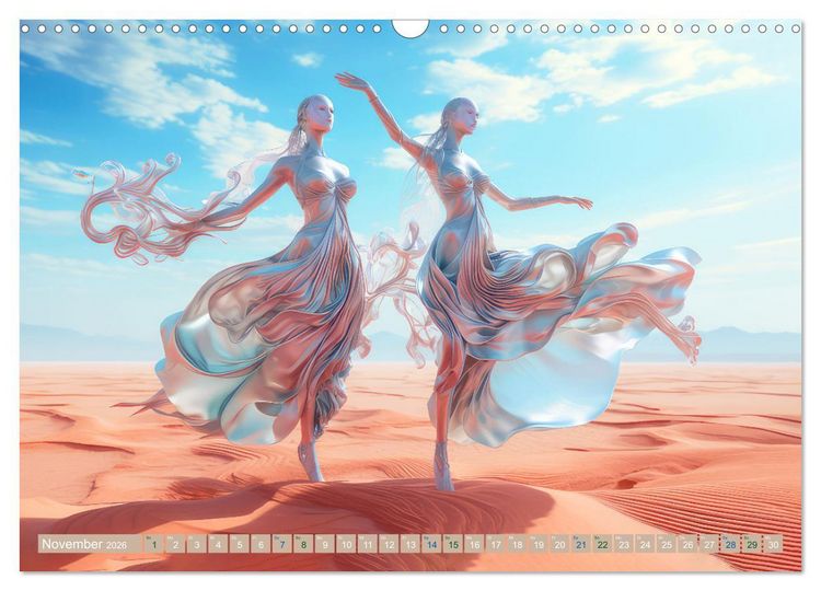 Produktbild: T&auml;nzer im surrealen Stil (Wandkalender 2026 DIN A3 quer), CALVENDO Monatskalender