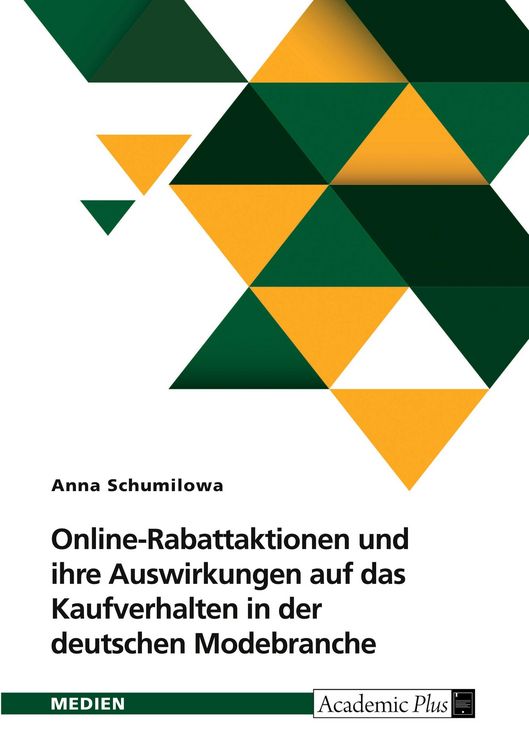 Produktbild: Online-Rabattaktionen und ihre Auswirkungen auf das Kaufverhalten in der deutschen Modebranche
