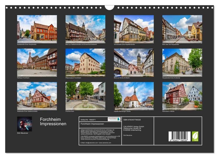 Produktbild: Forchheim Impressionen (Wandkalender 2026 DIN A3 quer), CALVENDO Monatskalender