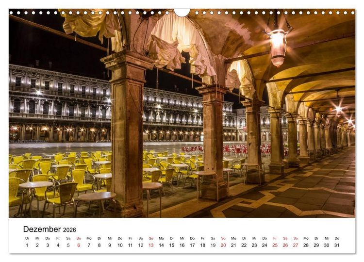 Produktbild: Die Attraktionen von Venedig (Wandkalender 2026 DIN A3 quer), CALVENDO Monatskalender