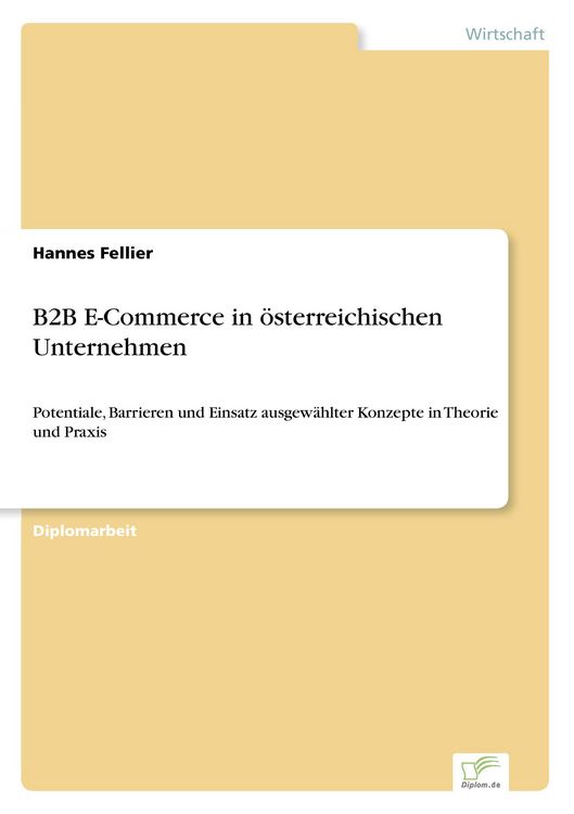 Produktbild: B2B E-Commerce in &ouml;sterreichischen Unternehmen