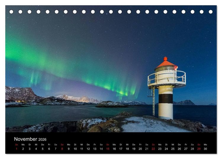 Produktbild: LOFOTEN - Inselparadies im Norden Norwegens (Tischkalender 2026 DIN A5 quer), CALVENDO Monatskalender