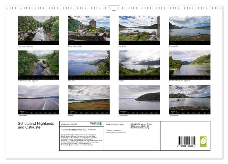 Produktbild: Schottland Highlands und Ostk&uuml;ste (Wandkalender 2026 DIN A3 quer), CALVENDO Monatskalender