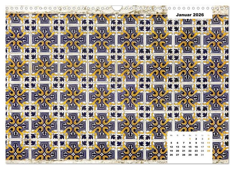 Produktbild: Lissabons Azulejos (Wandkalender 2026 DIN A3 quer), CALVENDO Monatskalender