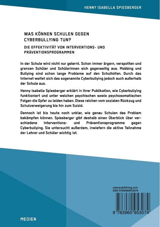 Produktbild: Was k&ouml;nnen Schulen gegen Cyberbullying tun? Die Effektivit&auml;t von Interventions- und Pr&auml;ventionsprogrammen