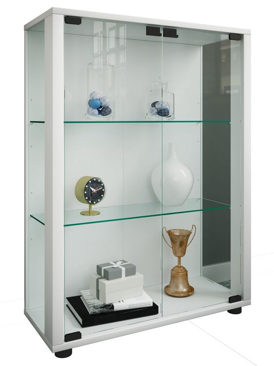 Produktbild: Holz Glas Stand Vitrine Sammelvitrine Sintalo