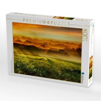 Produktbild: CALVENDO Puzzle Sonnenaufgang &uuml;ber dem Getreidefeld | 1000 Teile Lege-Gr&ouml;&szlig;e 64x48cm Foto-Puzzle f&uuml;r gl&uuml;ckliche Stunden