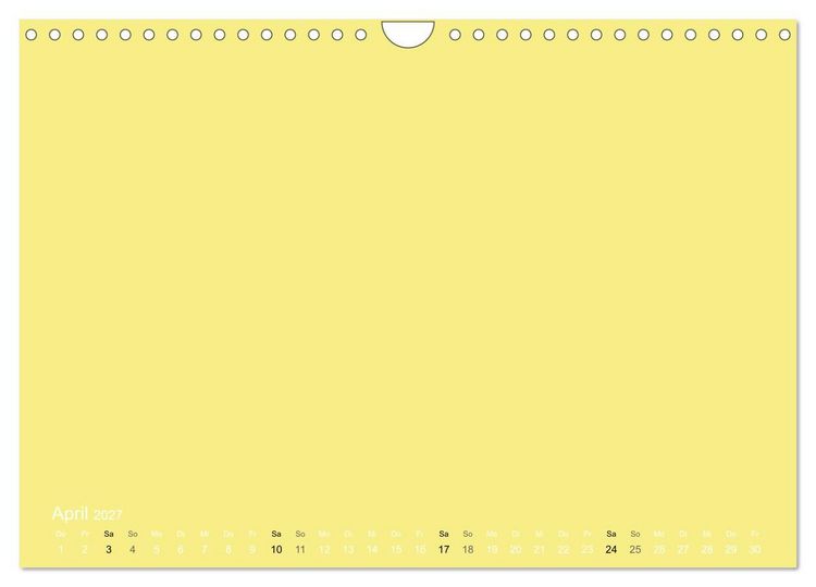 Produktbild: Bastelkalender - Gelb (Wandkalender 2027 DIN A4 quer), CALVENDO Monatskalender