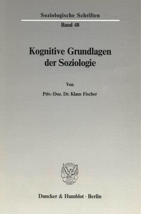 Produktbild: Kognitive Grundlagen der Soziologie.