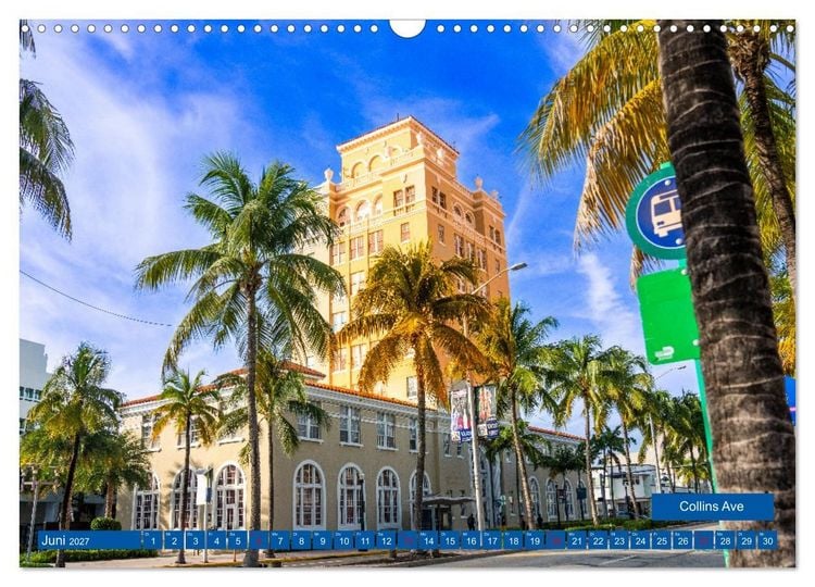 Produktbild: Kunterbuntes Miami (Wandkalender 2027 DIN A3 quer), CALVENDO Monatskalender