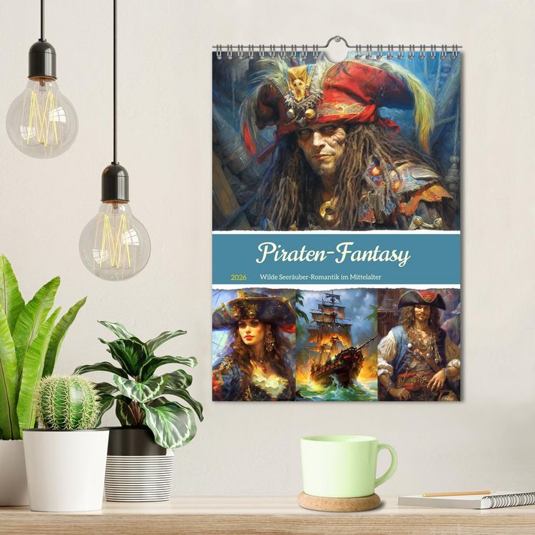 Produktbild: Piraten-Fantasy. Wilde Seer&auml;uber-Romantik im Mittelalter (Wandkalender 2026 DIN A4 hoch), CALVENDO Monatskalender