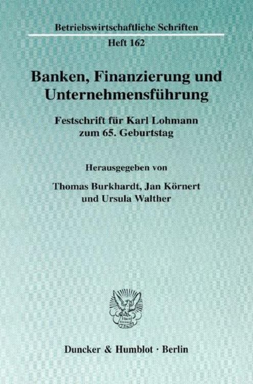 Produktbild: Banken, Finanzierung und Unternehmensführung.
