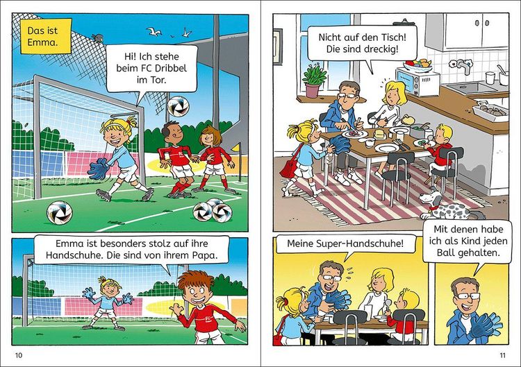 Produktbild: Lesel&ouml;wen Comics 1. Klasse - Fu&szlig;ball, Tore, gro&szlig;e Tr&auml;ume