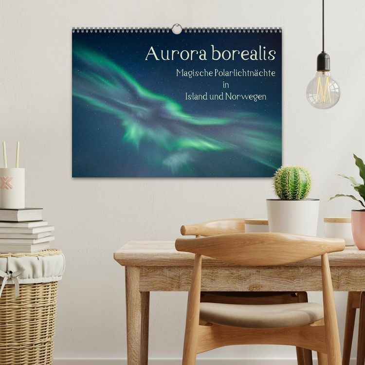 Produktbild: Aurora borealis - Magische Polarlichtn&auml;chte in Island und Norwegen (Wandkalender 2026 DIN A3 quer), CALVENDO Monatskalender