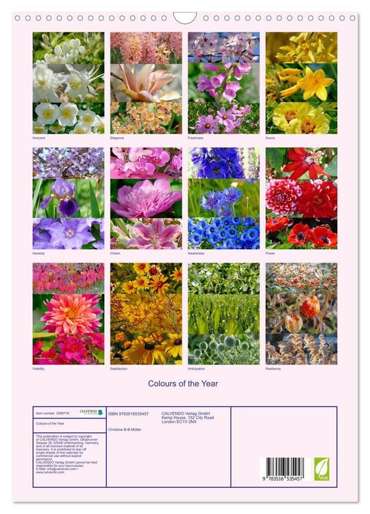 Produktbild: Colours of the Year (Wall Calendar 2026 DIN A3 portrait), CALVENDO 12 Month Wall Calendar