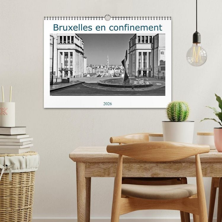 Produktbild: Bruxelles en confinement (Calendrier mural 2026 DIN A3 vertical), CALVENDO calendrier mensuel