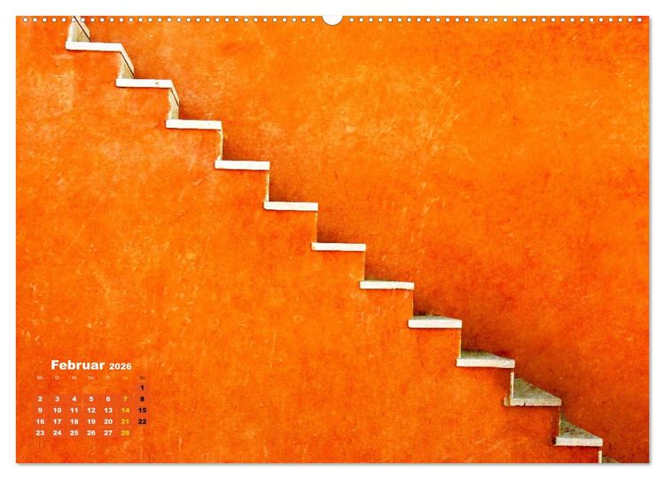 Produktbild: Die Welt in Orange (hochwertiger Premium Wandkalender 2026 DIN A2 quer), Kunstdruck in Hochglanz