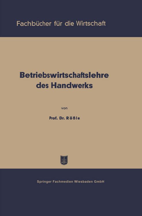 Produktbild: Betriebswirtschaftslehre des Handwerks