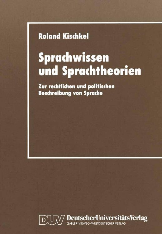 Produktbild: Sprachwissen und Sprachtheorien