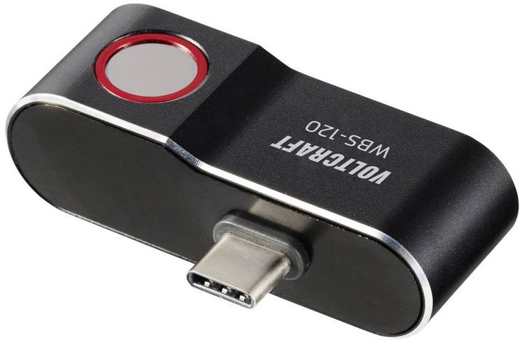Produktbild: VOLTCRAFT WBS-120 W&auml;rmebildkamera -20 bis 400 &deg;C 120 x 90 Pixel 25 Hz USB-C&reg; Anschluss f&uuml;r Android Ger&auml;te