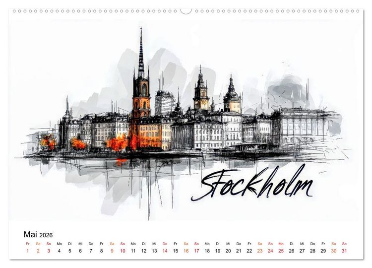 Produktbild: Europas St&auml;dte - ein Kalender f&uuml;r Entdecker (Wandkalender 2026 DIN A2 quer), CALVENDO Monatskalender