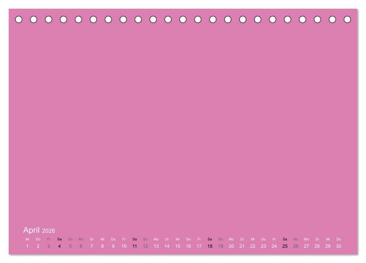 Produktbild: Bastelkalender - Pink (Tischkalender 2026 DIN A5 quer), CALVENDO Monatskalender