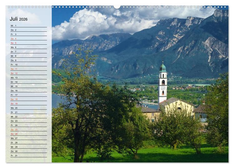 Produktbild: Caldonazzo See (Wandkalender 2026 DIN A2 quer), CALVENDO Monatskalender