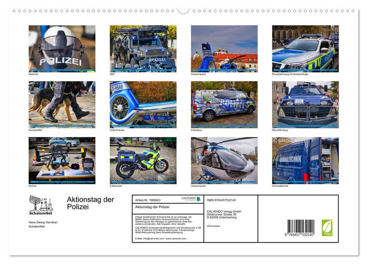 Produktbild: Aktionstag der Polizei (hochwertiger Premium Wandkalender 2026 DIN A2 quer), Kunstdruck in Hochglanz