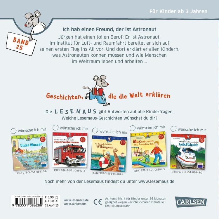 Produktbild: LESEMAUS 25: Ich hab einen Freund, der ist Astronaut