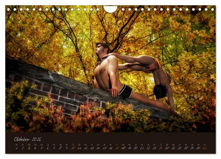 Produktbild: YogaPaare (Wandkalender 2026 DIN A4 quer), CALVENDO Monatskalender