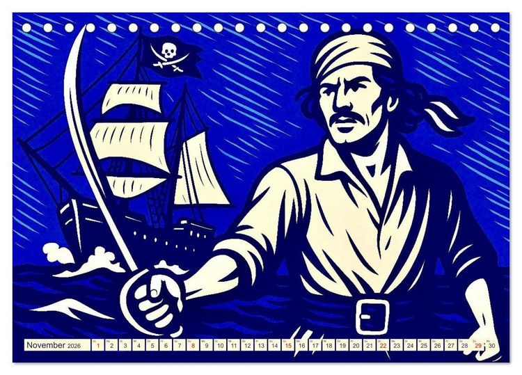 Produktbild: Das Meer in der Weltliteratur (Tischkalender 2026 DIN A5 quer), CALVENDO Monatskalender