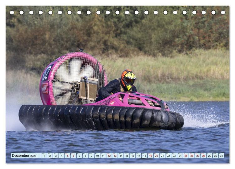 Produktbild: Hovercraft Racing on the Thuringian Sea (Desk Calendar 2026 DIN A5 landscape), CALVENDO 12 Month DeskCalendar