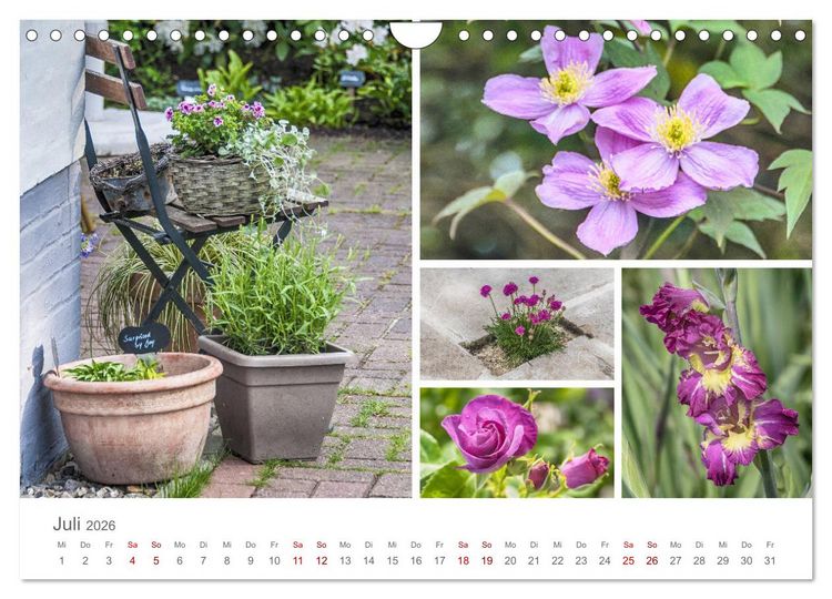 Produktbild: Ein Garten, der zum Verweilen einl&auml;dt (Wandkalender 2026 DIN A4 quer), CALVENDO Monatskalender