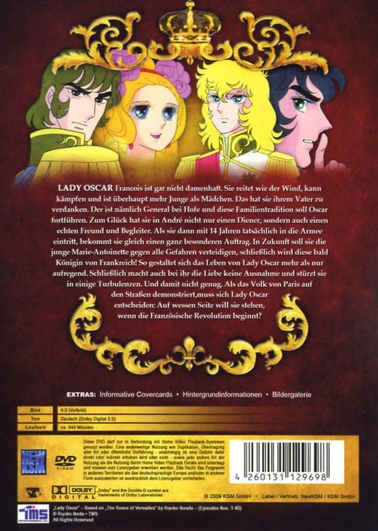 Produktbild: Lady Oscar - Die komplette Serie [8 DVDs]