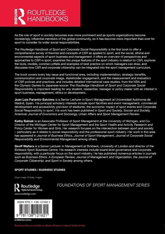 Produktbild: Routledge Handbook of Sport and Corporate Social Responsibility
