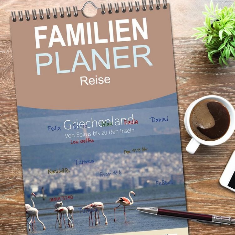 Produktbild: Familienplaner 2026 - Griechenland - Von Epirus bis zu den Inseln mit 5 Spalten (Wandkalender, 21 x 45 cm) CALVENDO