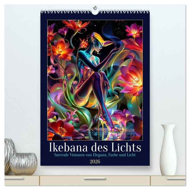 Produktbild: Ikebana des Lichts (hochwertiger Premium Wandkalender 2026 DIN A2 hoch), Kunstdruck in Hochglanz