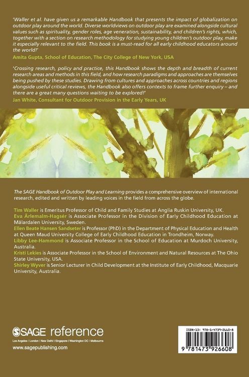 Produktbild: The SAGE Handbook of Outdoor Play and Learning