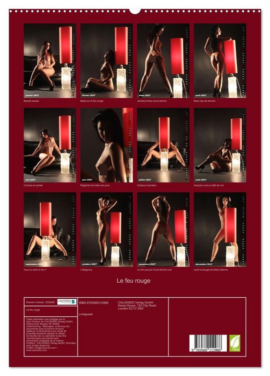 Produktbild: Le feu rouge (Calendrier mural haut de gamme 2027 DIN A2 horizontal), CALVENDO calendrier mensuel