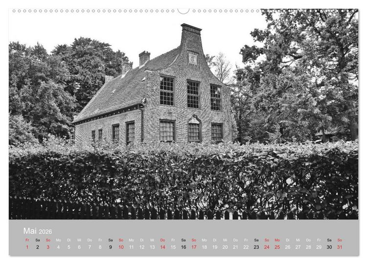Produktbild: Potsdam schwarz auf wei&szlig; (hochwertiger Premium Wandkalender 2026 DIN A2 quer), Kunstdruck in Hochglanz