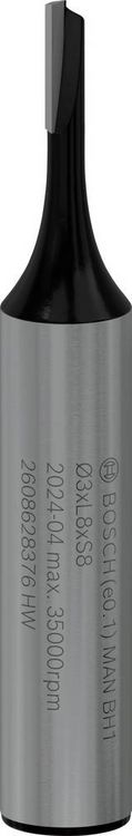 Produktbild: Bosch Accessories 2608628376 Nutfr&auml;ser Hartmetall L&auml;nge 51 mm Produktabmessung, &Oslash; 3 mm Schaftdurchmesser 8 mm